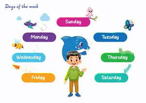 Days of the week worksheet. Learn, Repeat and remember days of the week. Free printable Days of the week worksheet